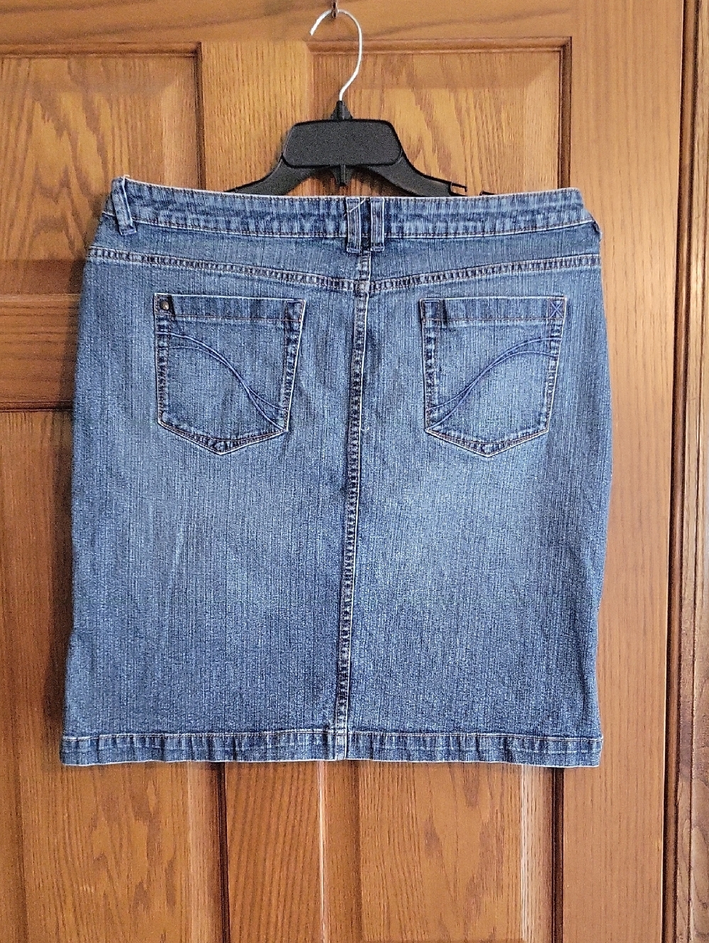 Classic Blue Denim  Skirt - Women's Versatile Staple